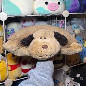 Pillow Pets Pee-Wees Brown Dog 11” Stuffed Animal Plush and Mini Pillow